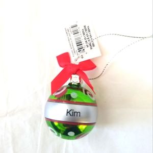 Holiday Christmas Name Ornament "Kim" New